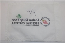 Padraig Harrington Signed Dubai Duty Free Irish Open Flag Beckett #BS38767