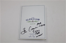 Ben Crane Signed Glen Club Scorecard & Pinnacle Golf Ball JSA ALOA