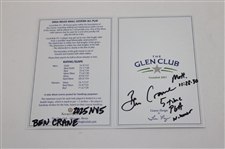 Ben Crane Signed Glen Club Scorecard & Pinnacle Golf Ball JSA ALOA