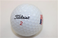 President George W. Bush Signed Titleist 2 USA Flag Logo Golf Ball JSA ALOA