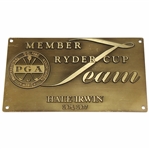 Hale Irwins Personal 1977 Ryder Cup Team Member PGA of America Plaque