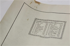 Original 1924 The Old Course St. Andrews Aerial Map Surveyed & Depicted by MacKenzie