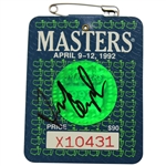 Fred Couples Signed 1992 Masters Tournament SERIES Badge #X10431 JSA ALOA