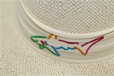 Greg Norman's Personal New Shark Logo Tan Straw Gambler Hat - Unworn