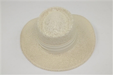 Greg Norman's Personal New Shark Logo Tan Straw Gambler Hat - Unworn