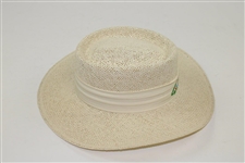 Greg Norman's Personal New Shark Logo Tan Straw Gambler Hat - Unworn