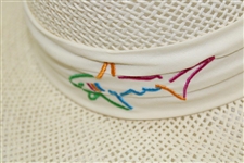 Greg Norman's Personal New Shark Logo Tan Straw Gambler Hat - Unworn