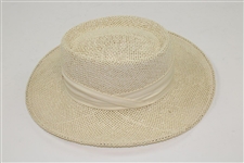 Greg Norman's Personal New Shark Logo Tan Straw Gambler Hat - Unworn