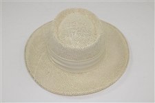 Greg Norman's Personal New Shark Logo Tan Straw Gambler Hat - Unworn