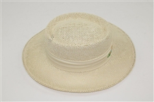 Greg Norman's Personal New Shark Logo Tan Straw Gambler Hat - Unworn