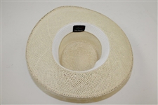 Greg Norman's Personal New Shark Logo Tan Straw Gambler Hat - Unworn