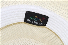 Greg Norman's Personal New Shark Logo Tan Straw Gambler Hat - Unworn