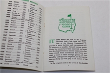 1961 Masters Tournament Official Spectator Guide - Gary Player Winner