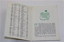 1966 Masters Tournament Spectator Guide - Jack Nicklaus Winner