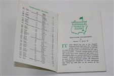 1972 Masters Tournament Official Spectator Guide - Jack Nicklaus Winner