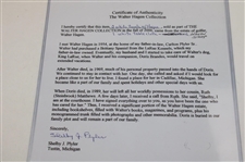 Walter Hagen's Personal White Table Cloth & Two (2) Towels w/Shelby Plyer Letter