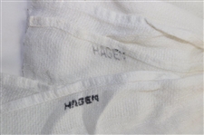 Walter Hagen's Personal White Table Cloth & Two (2) Towels w/Shelby Plyer Letter