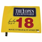 Gary Player Signed 2001 The OPEN at Royal Lytham & St. Annes Flag w/59 68 74 JSA #CB46486