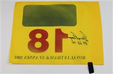 Gary Player Signed 2001 The OPEN at Royal Lytham & St. Annes Flag w/'59 68 74' JSA #CB46486