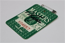 Nick Faldo Signed 1990 Masters Tournament SERIES Badge #X04657 JSA ALOA