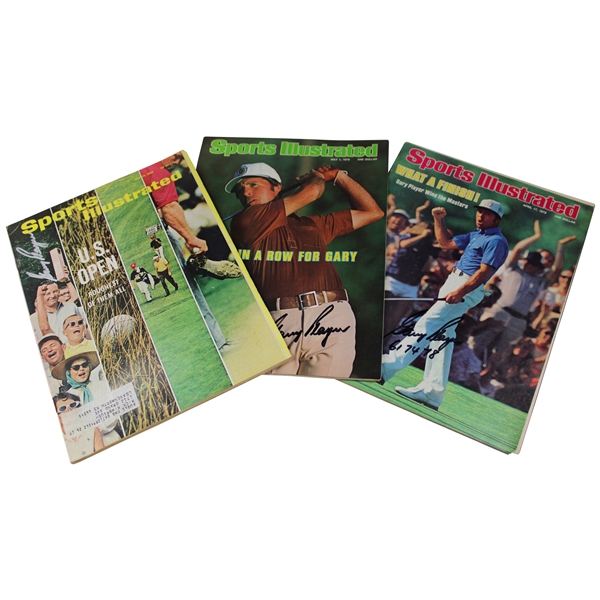 Gary Player Signed 1965, 1978 (April) & 1978 (May) Sports Illustrated Magazines JSA ALOA