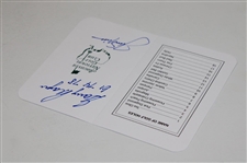 Jack Nicklaus & Gary Player Signed Augusta National GC Scorecard w/'61 74 78' JSA ALOA