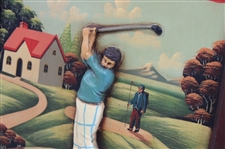 J. Peacock 'Est 1881' Golf Equipment & Attire Wooden Advertisement Sign