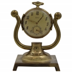1922 Gruen Verithin 14k Gold Desk Clock Compliments Of Uniontown Country Club To Joe Kirkwood