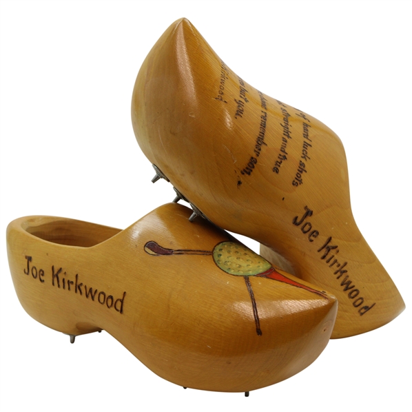 Joe Kirkwoods Unique Vibrant Golf Shoes Clogs w/Golf Poem Engraving