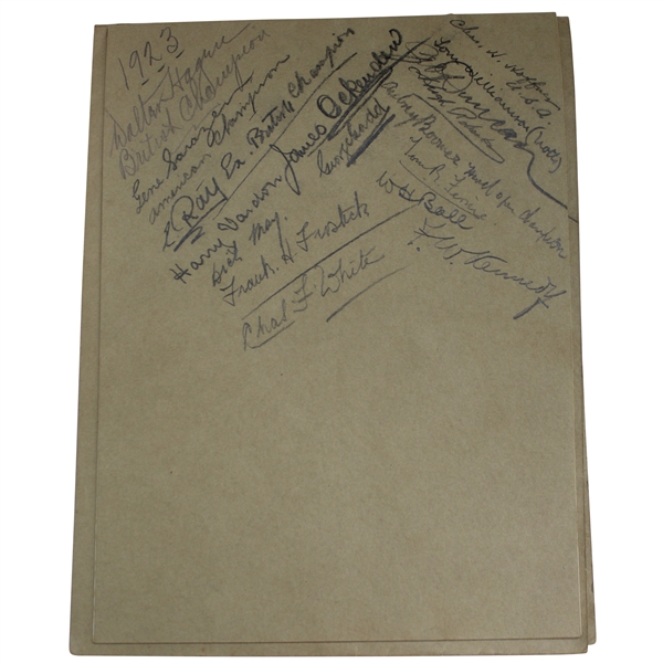 H. Vardon, W. Hagen, T. Ray & others Signed 1923 Headingly Golf Club Adel Booklet JSA ALOA