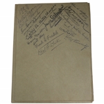 H. Vardon, W. Hagen, T. Ray & others Signed 1923 Headingly Golf Club Adel Booklet JSA ALOA