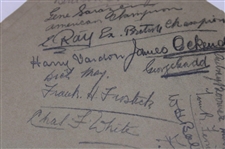 H. Vardon, W. Hagen, T. Ray & others Signed 1923 Headingly Golf Club Adel Booklet JSA ALOA
