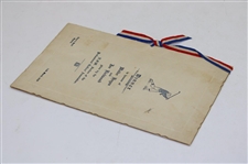 Multi Signed March 1930 Dinner In Honor Of Hagen & Kirkwood Menu JSA ALOA