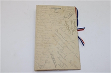 Multi Signed March 1930 Dinner In Honor Of Hagen & Kirkwood Menu JSA ALOA