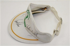 Arnold Palmer, ChiChi & Brodie Signed Rancho Murieta Senior Golf Rush Visor JSA ALOA