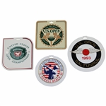 1990, 1991, 1992 & 1993 US Open Bag Tags - Medinah/Hazeltine/Pebble Beach/Baltusrol