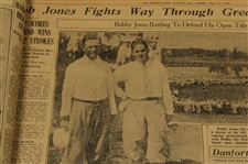1930 Atlanta Constitution Bobby Jones Golfdom's King Newspaper Article/Photo