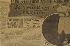1927 Atlanta Journal Bobby Jones Southern Open & Open Championship Champion & Augusta National
