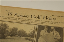 1927 Atlanta Journal Bobby Jones Southern Open & Open Championship Champion & Augusta National