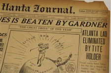 1916 & 1929 Atlanta Journal Bobby Jones Little Bob Jones Newspaper Merion & Pebble Beach