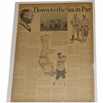 1916 & 1929 Atlanta Journal Bobby Jones Little Bob Jones Newspaper Merion & Pebble Beach