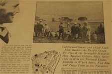 1916 & 1929 Atlanta Journal Bobby Jones Little Bob Jones Newspaper Merion & Pebble Beach
