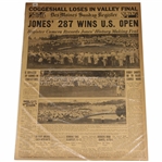 1930 Des Moines Register "Jones 287 Wins U. S. Open" & 1927 "Bobby Jones 142 Ties Golf Mark" Newspaper Article/Photos