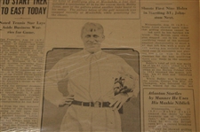 1930 Des Moines Register Jones 287 Wins U. S. Open & 1927 Bobby Jones 142 Ties Golf Mark Newspaper Article/Photos