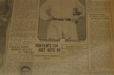 1930 Des Moines Register Jones 287 Wins U. S. Open & 1927 Bobby Jones 142 Ties Golf Mark Newspaper Article/Photos