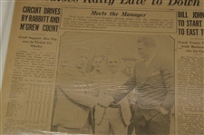 1930 Des Moines Register Jones 287 Wins U. S. Open & 1927 Bobby Jones 142 Ties Golf Mark Newspaper Article/Photos