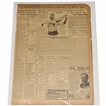 1916 Atlanta Journal Bobby Jones "The Little Gamecock Of Atlanta" Newspaper Article/Photo plus more