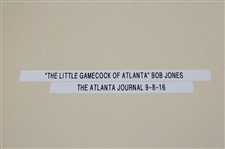 1916 Atlanta Journal Bobby Jones The Little Gamecock Of Atlanta Newspaper Article/Photo plus more
