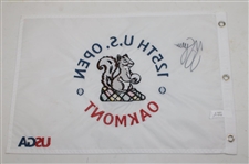 Champion JJ Spaun Signed 2025 US Open at Oakmont Embroidered Flag JSA ALOA