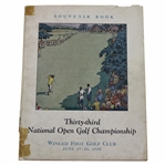 1929 US Open Championship at Winged Foot GC Official Program - Bobby Jones Win